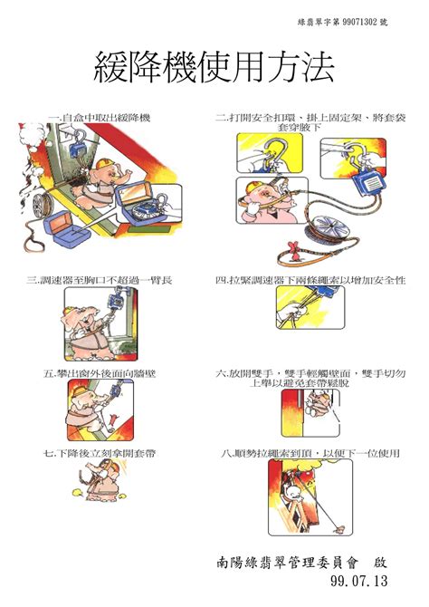 緩降機口訣|【緩降機的使用方法】 